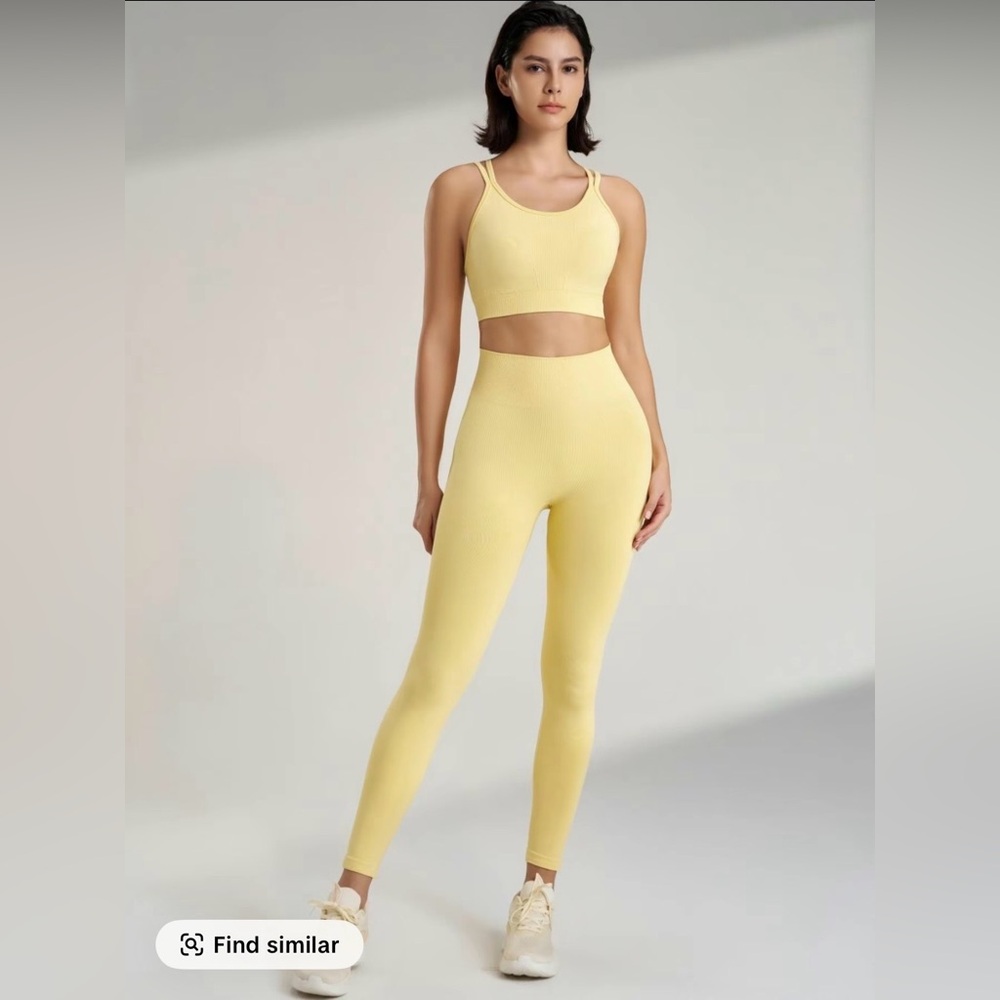NWT Yellow Activewear Set